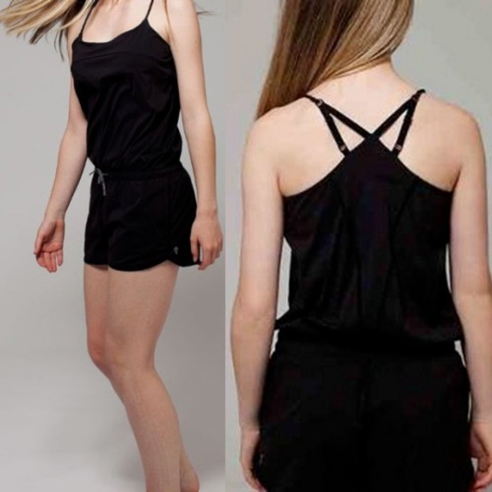 Ivivva Girl12 Black One Piece Breeze Romper Casual
